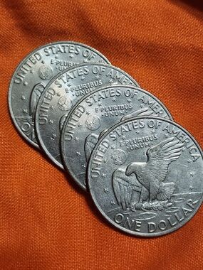 United States One Dollar Collectible Coins - 1972 Ike Type 1 2 3 ? No Clue Lot 4